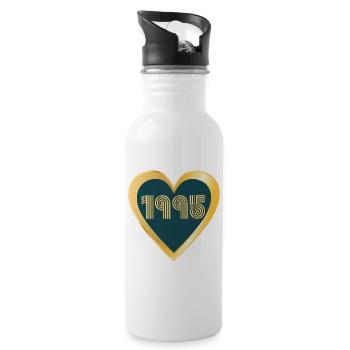HEART YEAR 1995 - Water bottle with straw - white - Right