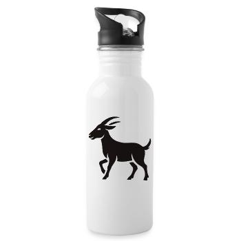 Bouc - Gourde avec paille intégrée - blanc - Droite
