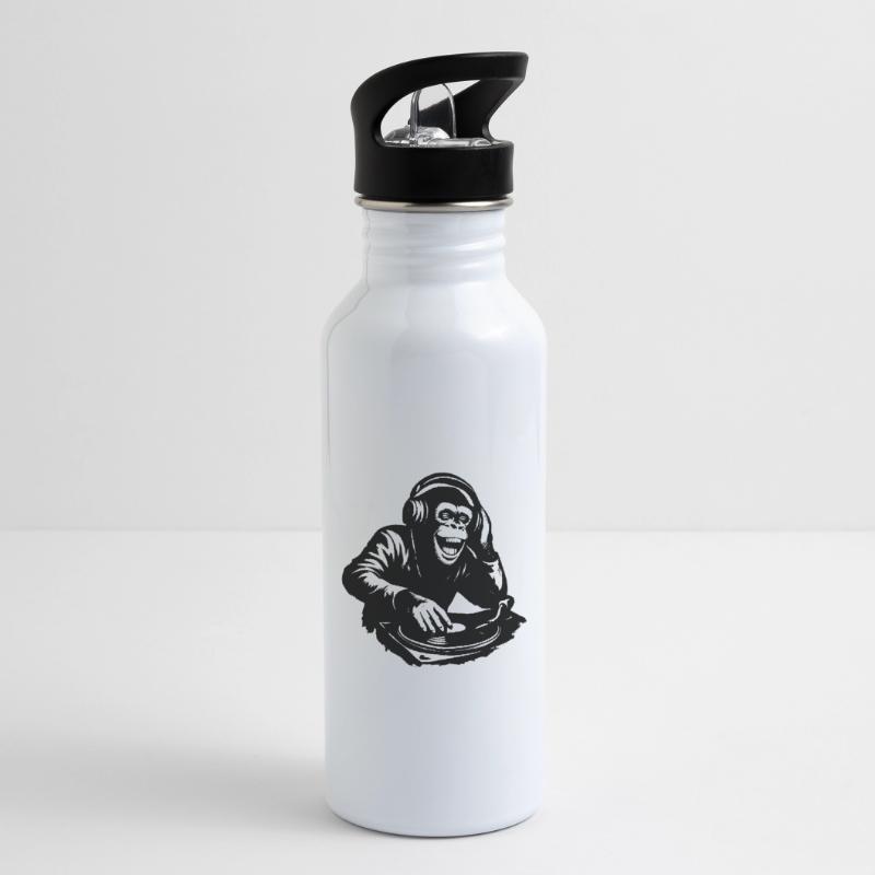 DJ The Monkey Dance Banksy Style Water bottle with straw