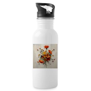 Bouquet - Gourde avec paille intégrée - blanc - Droite