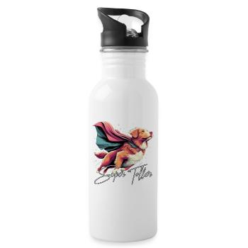 Super Dog Nova Scotia Duck Tolling Retriever - Gourde avec paille intégrée - blanc - Droite