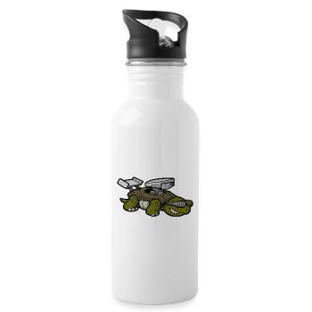 Turbo Turtle High-Tech - Water bottle with straw - white - Right