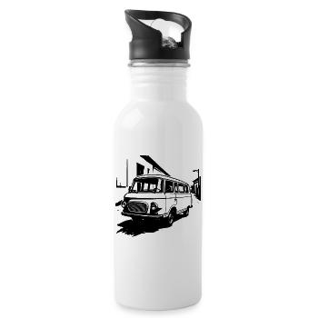 Transport cult Eastern classics - Water bottle with straw - white - Right