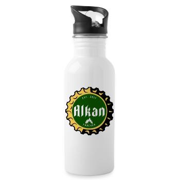 Alkan Original - Trinkflasche mit integriertem Trinkhalm - Weiß - Rechts