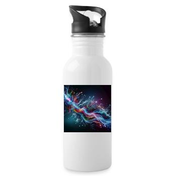 Color Explosion Energy T-Shirt - Gourde avec paille intégrée - blanc - Droite