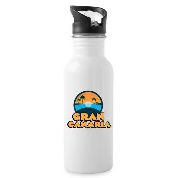 Gran Canaria Sunset - Water bottle with straw - white - Right