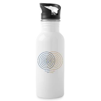 Concentric Interference – Physics Design - Water bottle with straw - white - Right