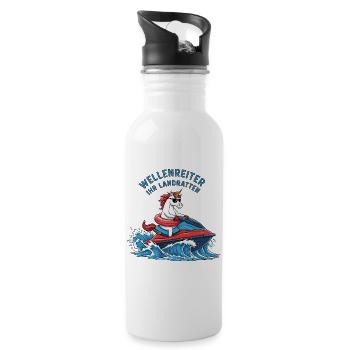 Licorne Cool Jet Ski - Gourde avec paille intégrée - blanc - Droite