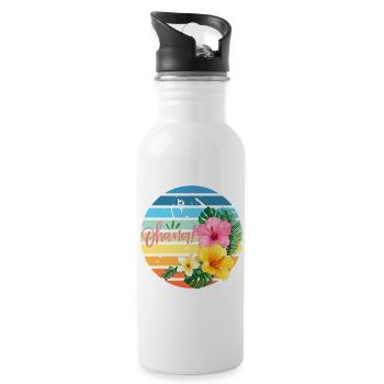 Ohana - Trinkflasche mit integriertem Trinkhalm - Weiß - Rechts