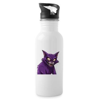Scary Cat - Water bottle with straw - white - Right