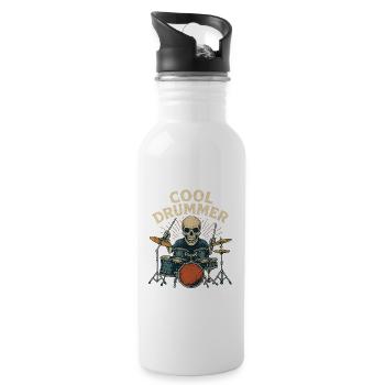 Batteur cool - Gourde avec paille intégrée - blanc - Droite