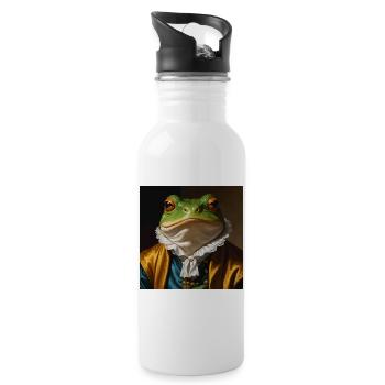 La Grenouille Noble – Royal Amphibian Chic - Gourde avec paille intégrée - blanc - Droite