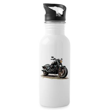 Road King - Water bottle with straw - white - Right