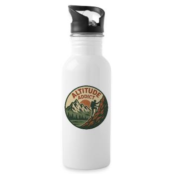Altitude Addict - Water bottle with straw - white - Right