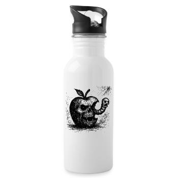 Doom Worm - Water bottle with straw - white - Right