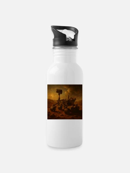 The end of the world - Water bottle with straw - white