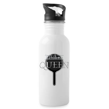Kitchen Queen - Water bottle with straw - white - Right