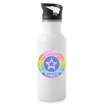 Einschulung - Schulkind - Trinkflasche mit integriertem Trinkhalm - Weiß - Rechts