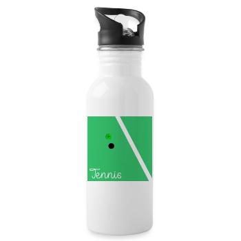 TENNIS COURT TENNIS BALL TENNIS COURT - Water bottle with straw - white - Right