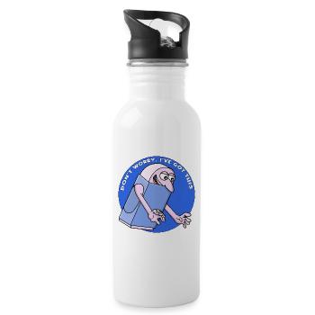 Don’t Worry, I’ve Got This - Water bottle with straw - white - Right