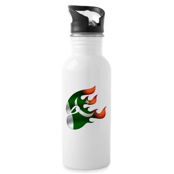 Flagge von Pakistan - Pakistan - Ninja - Trinkflasche mit integriertem Trinkhalm - Weiß - Rechts