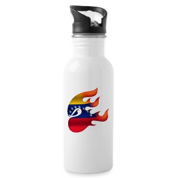 Flagge von Venezuela - Venezuela - Ninja - Trinkflasche mit integriertem Trinkhalm - Weiß - Rechts