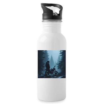 Northern Mist - Water bottle with straw - white - Right