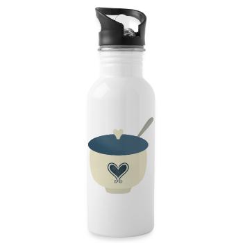 sugar bowl - Water bottle with straw - white - Right