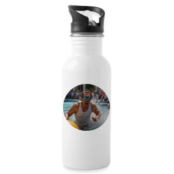 Malle Poolparty - Trinkflasche mit integriertem Trinkhalm - Weiß - Rechts