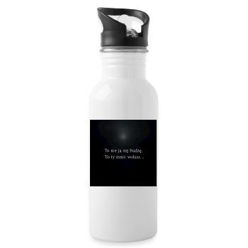 It's not me waking up - you're calling me - Water bottle with straw - white - Right
