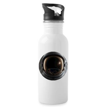 Space Astronaut Design - Water bottle with straw - white - Right