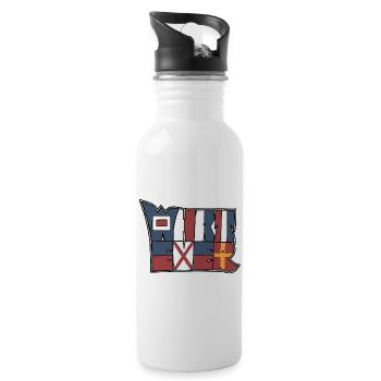 Whatever - Water bottle with straw - white - Right