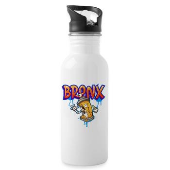 Graffitis du Bronx - Gourde avec paille intégrée - blanc - Droite