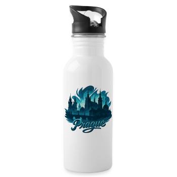 Prague Praha Capital Czech Republic Maritime Gift - Water bottle with straw - white - Right