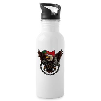 Eagle Rider – Wild Biker Spirit - Gourde avec paille intégrée - blanc - Droite