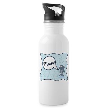 REGENWETTER HAMBURG MOIN - Trinkflasche mit integriertem Trinkhalm - Weiß - Rechts