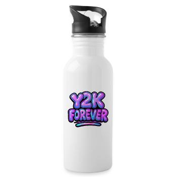 Y2K Forever Neon Design - Gourde avec paille intégrée - blanc - Droite