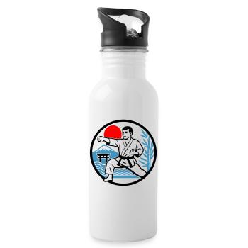Karate Nature - Water bottle with straw - white - Right