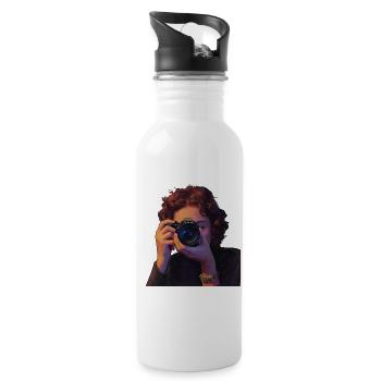 Photography Realistic Portrait Designs - Water bottle with straw - white - Right