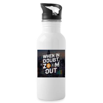 Cryptocurrency Investment Motivational Design - Water bottle with straw - white - Right
