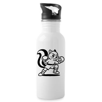 Boxer Squirrel - Water bottle with straw - white - Right