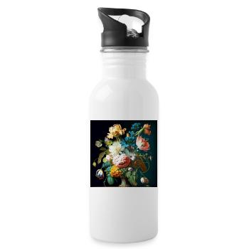 Bouquet d’art amalfitain baroque style flamand - Gourde avec paille intégrée - blanc - Droite