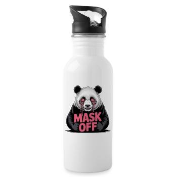 Mask Off Panda - Water bottle with straw - white - Right