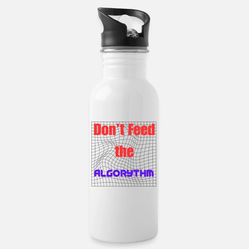 Motivation, Algorithmen zu schlagen - Trinkflasche mit integriertem Trinkhalm - Weiß