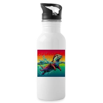 Otter - Trinkflasche mit integriertem Trinkhalm - Weiß - Rechts