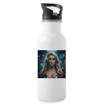Cybernetic Maxima - Water bottle with straw - white - Right