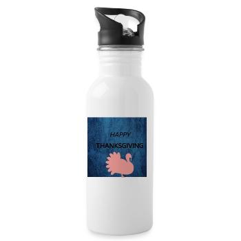Frohes Thanksgiving Truthahn Shirt Lustiger Truthahn T-sh - Trinkflasche mit integriertem Trinkhalm - Weiß - Rechts