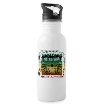 Design de motivation Unity avec des couleurs Reggae - Gourde avec paille intégrée - blanc - Droite