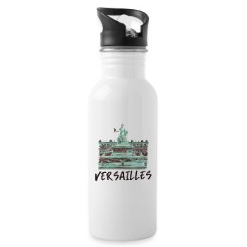Versailles famous Baroque fountain - Water bottle with straw - white - Right