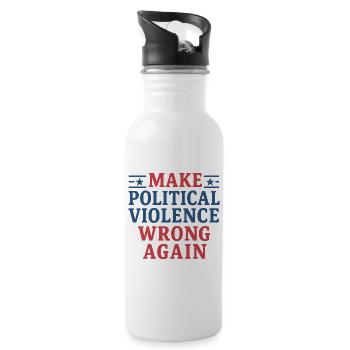 Getting political violence wrong again - Water bottle with straw - white - Right